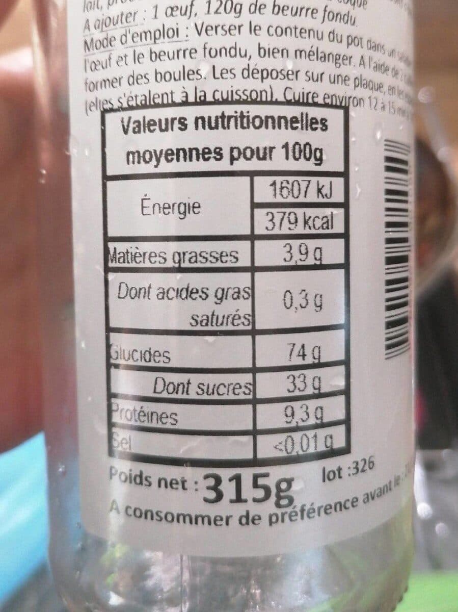 Open Food Facts Preparation pour cookies packshot
