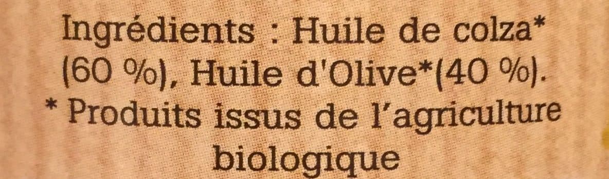 Huilerie D'Occitanie Cocktail d'huiles vierges biologiques colza et olive packshot