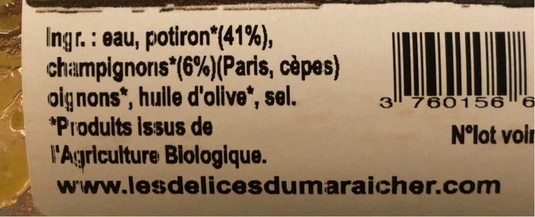 Open Food Facts Soupe d'automne packshot