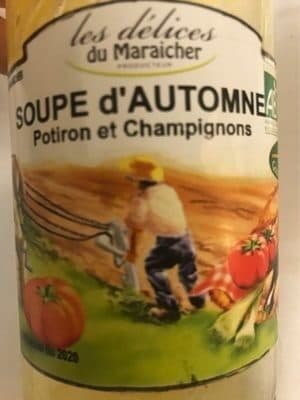 Les Delices Du Maraicher Soupe d’automne potiron et champignons packshot