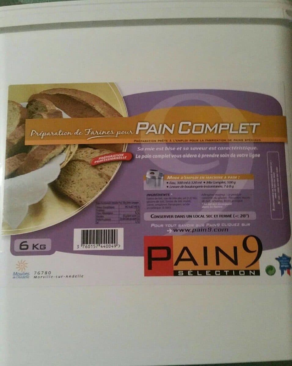 Open Food Facts Préparation de farines pour pain complet packshot
