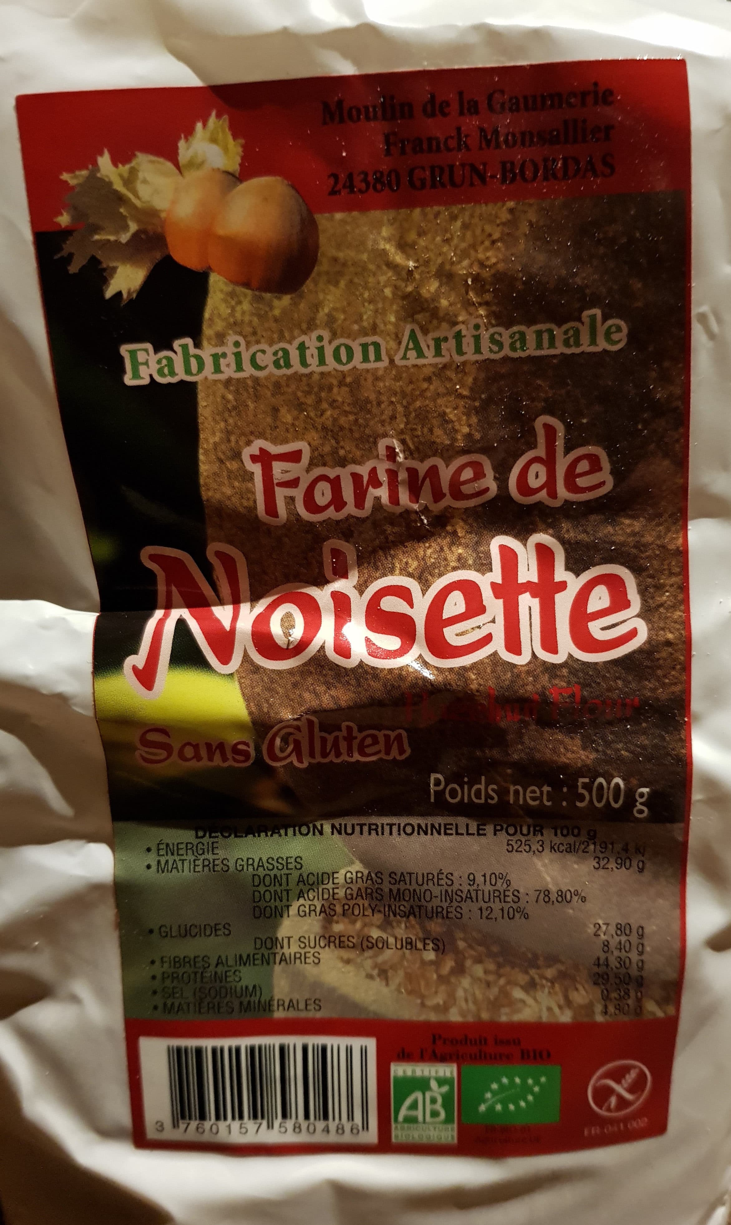 Moulin de La Gaumerie Farine Artisanale De Noisettes Bio Du Perigord ? packshot