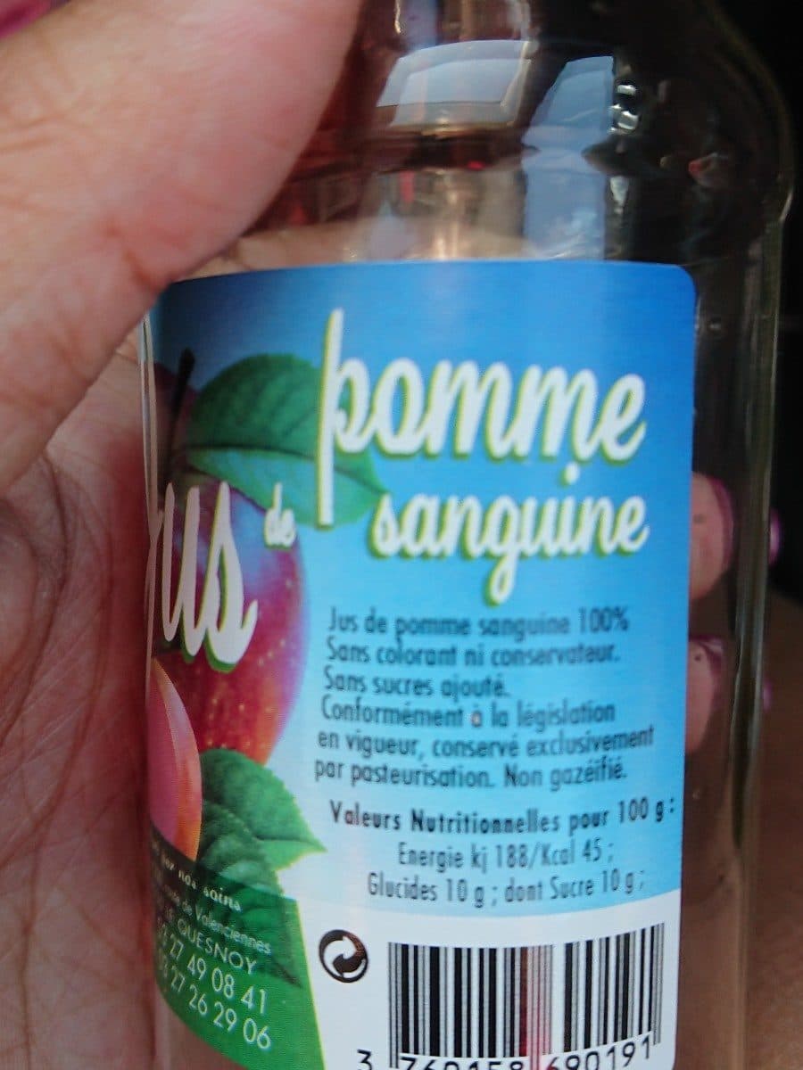 Open Food Facts Jus de pomme sanguine packshot