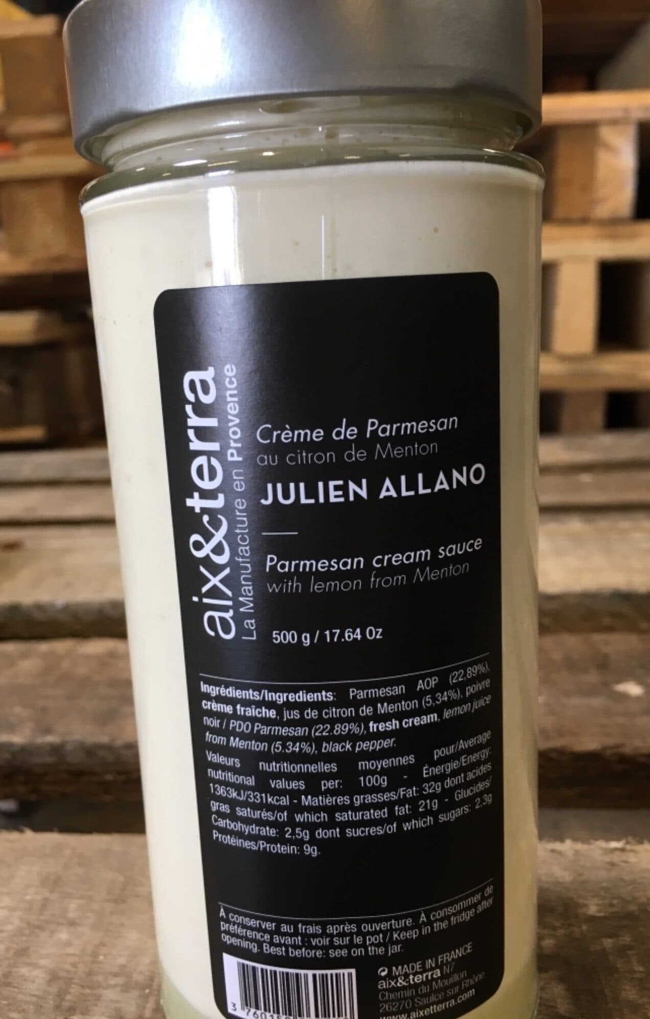 Aix&terra Crème de parmesan au citron de Menton packshot