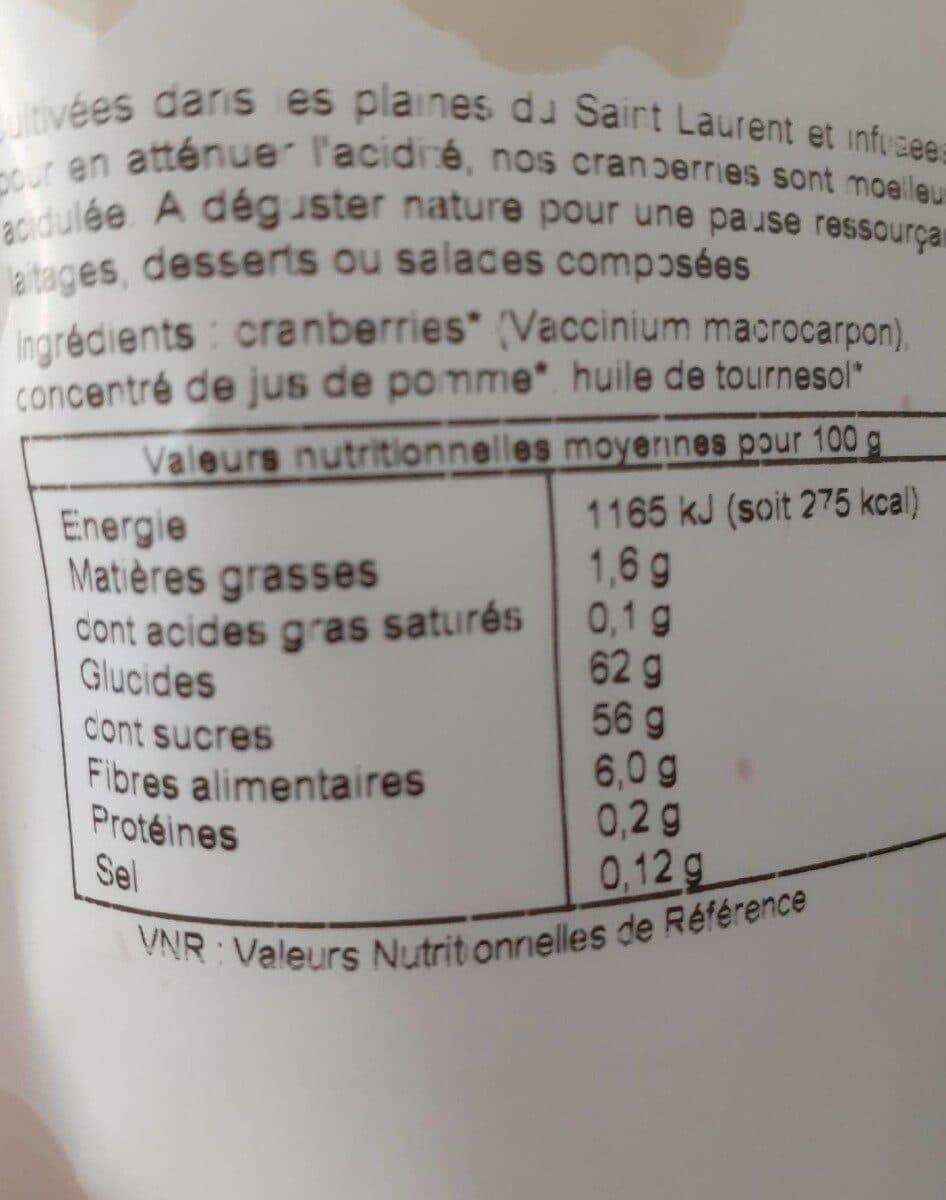Direct Producteurs Fruits Secs Cranberries packshot