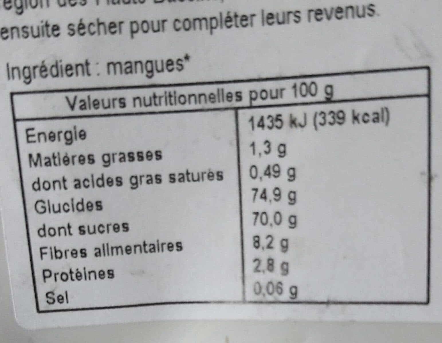 Direct producteurs fruits secs Mangues du Burkina Faso packshot