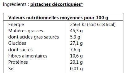 DIRECT PRODUCTEURS FRUITS SECS Pistaches décortiquées d'Espagne packshot