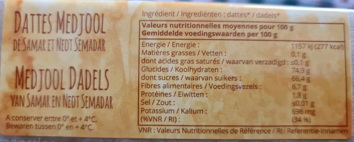 Direct Producteurs Fruits Secs Dattes Medjool d'Israël packshot