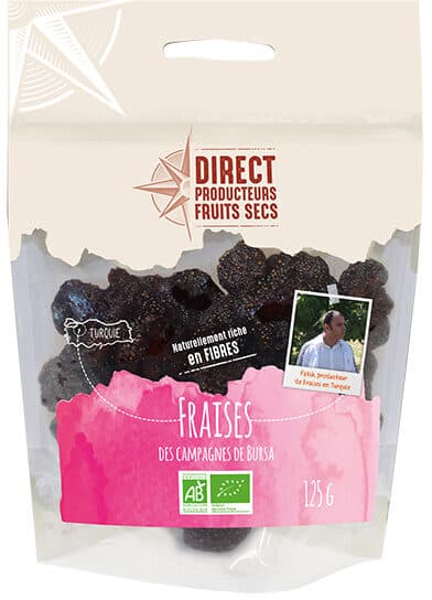 Direct Producteurs Fruits Secs Fraises séchées moelleuses packshot