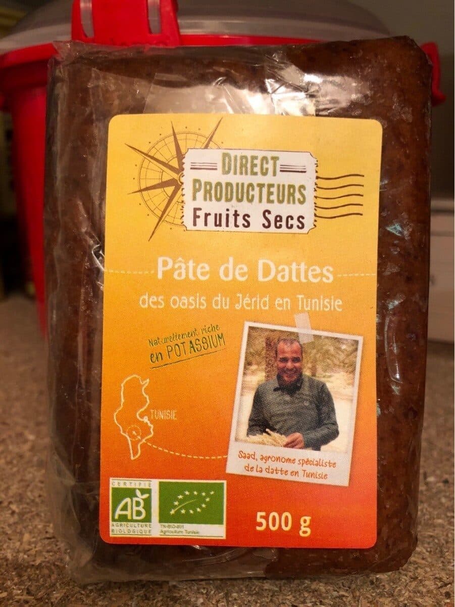 Direct producteurs Pâte de dattes biologiques packshot