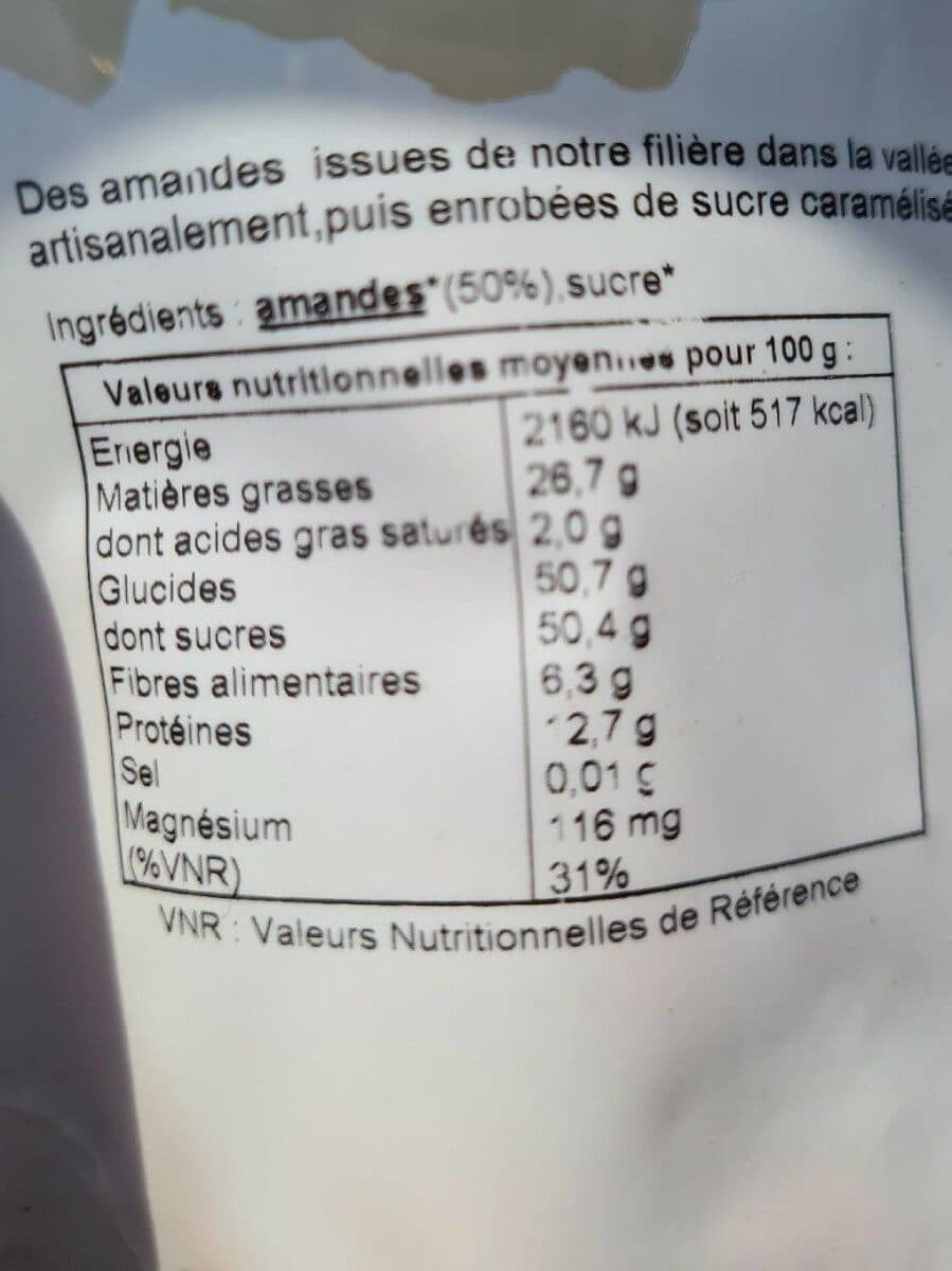Direct Producteurs Fruits Secs Amandes pralinées d'Espagne packshot