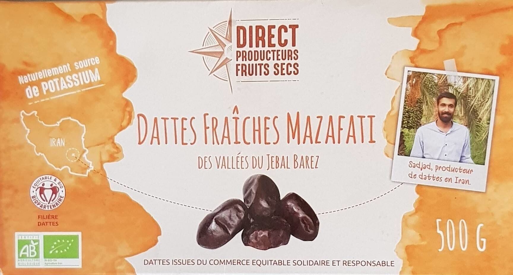 Pépite dattes fraiches Mazafati des vallées du Jebal Barez en Iran packshot