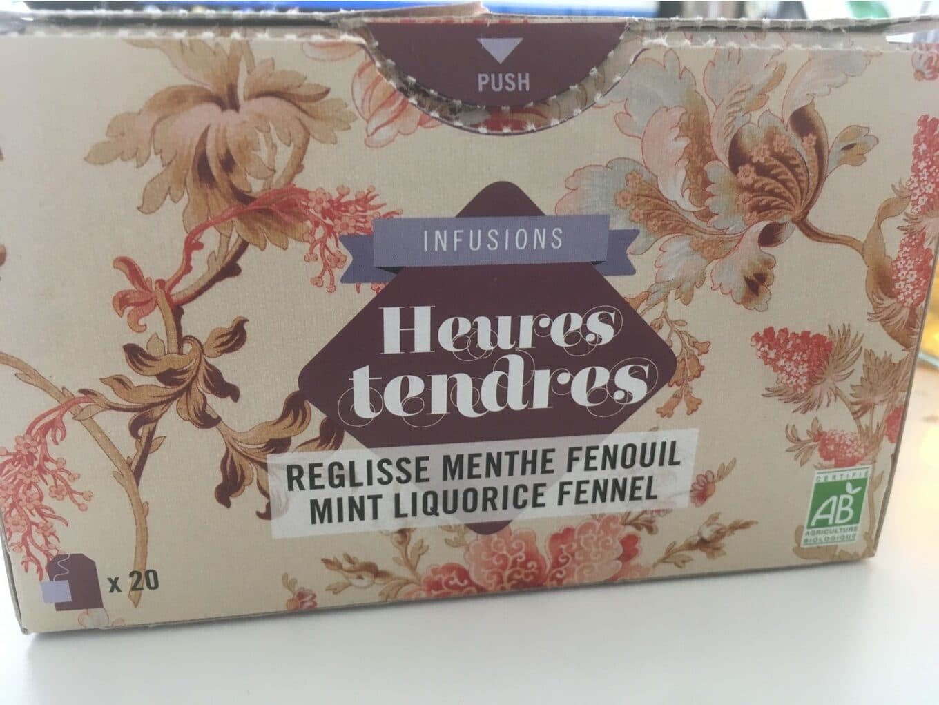 Heures Tendres Tisane Heures tendres Reglisse-Menthe-Fenouil packshot