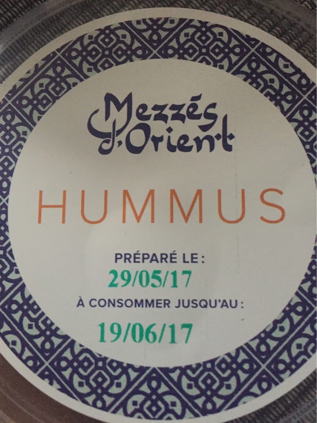 Mezzés d'Orient Hummus packshot