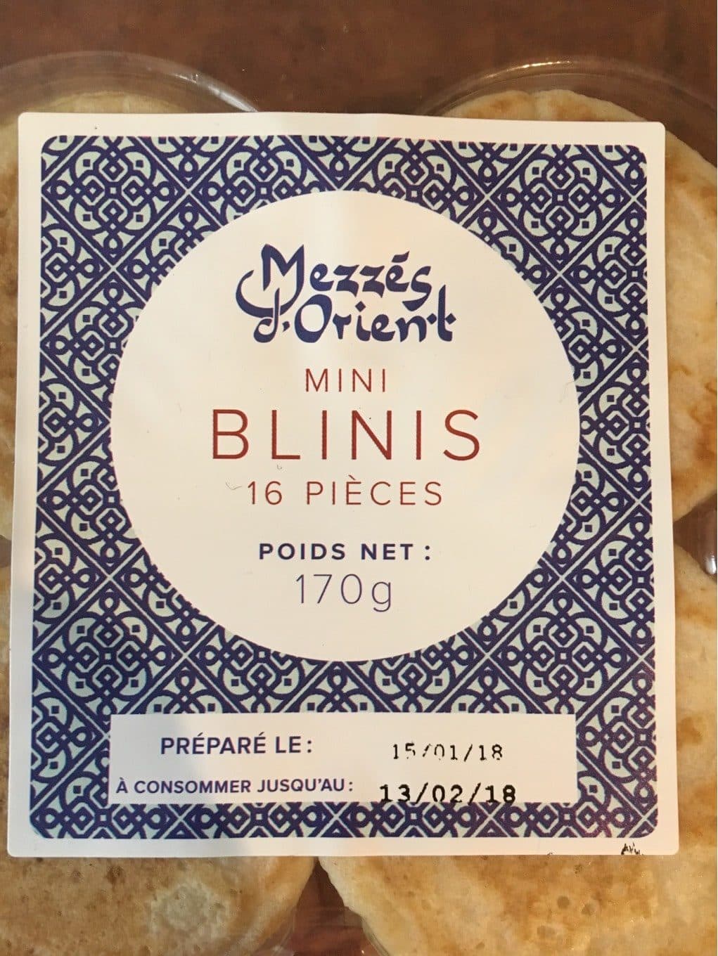 Mezzes D'orient Mini blinis bio packshot