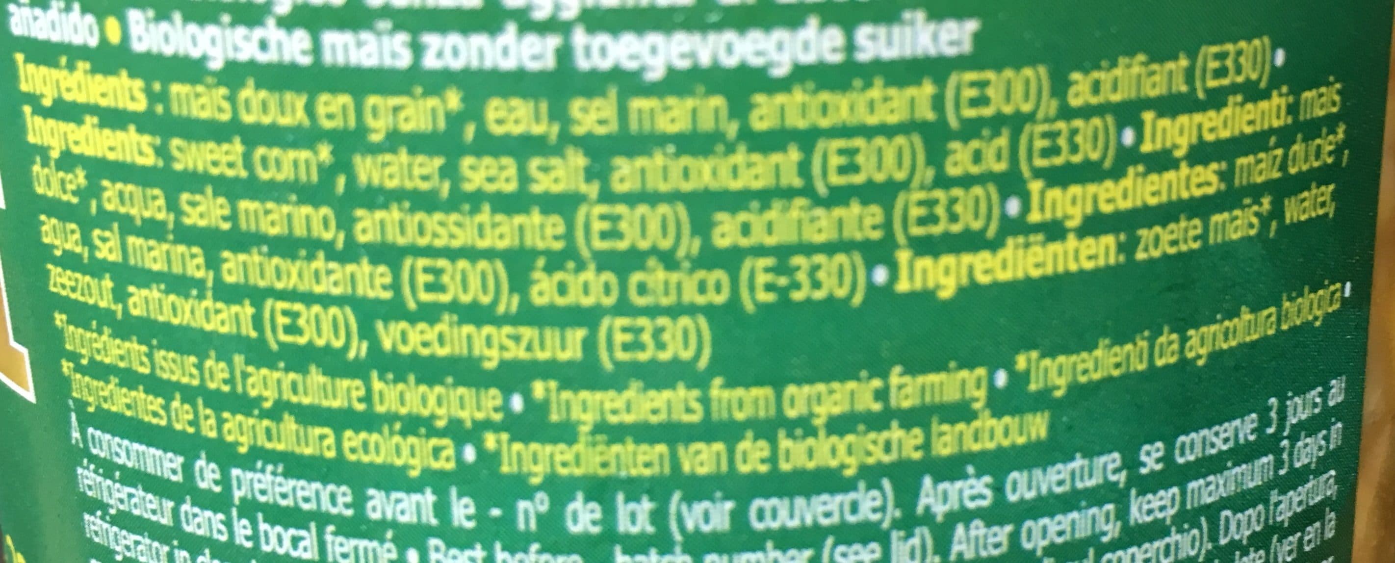 Compagnie Des Maraîchers Mais bio packshot