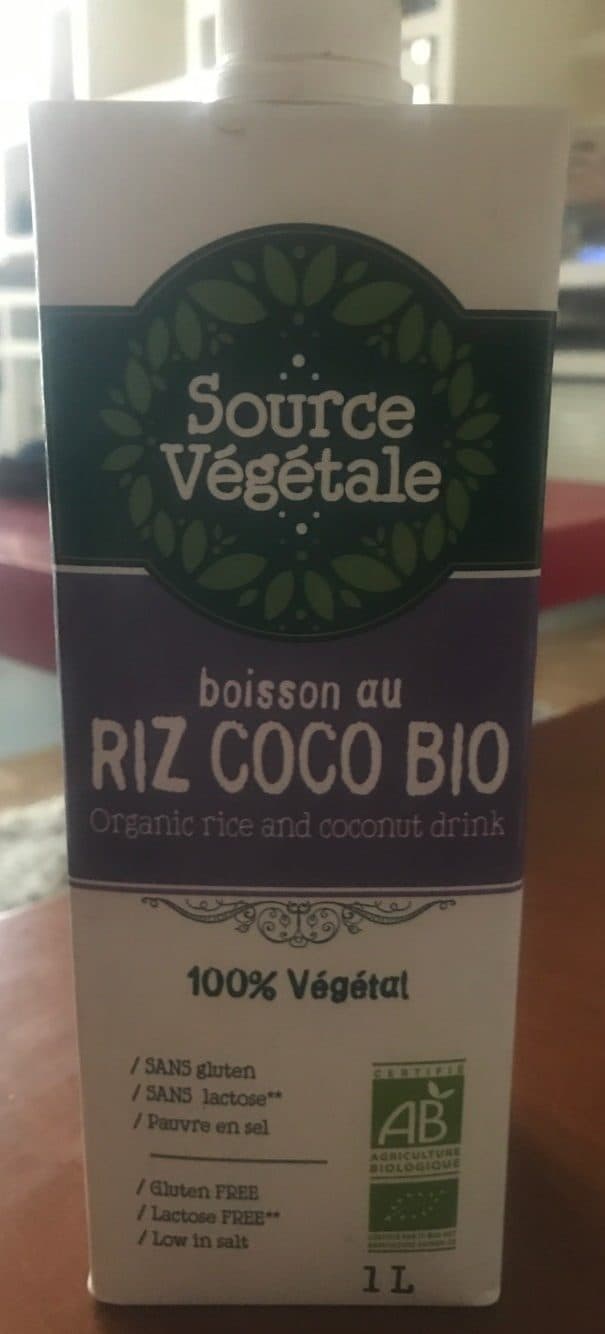 Source Vegetale Boisson au riz coco bio packshot