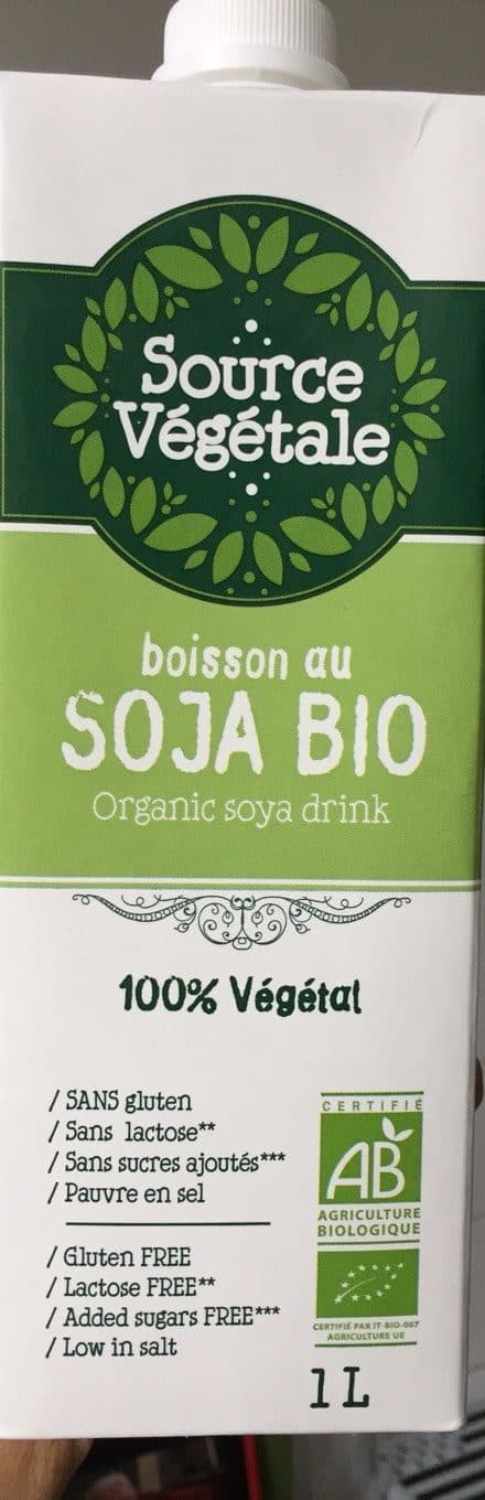 Source vegetale Boisson au Soja Bio packshot