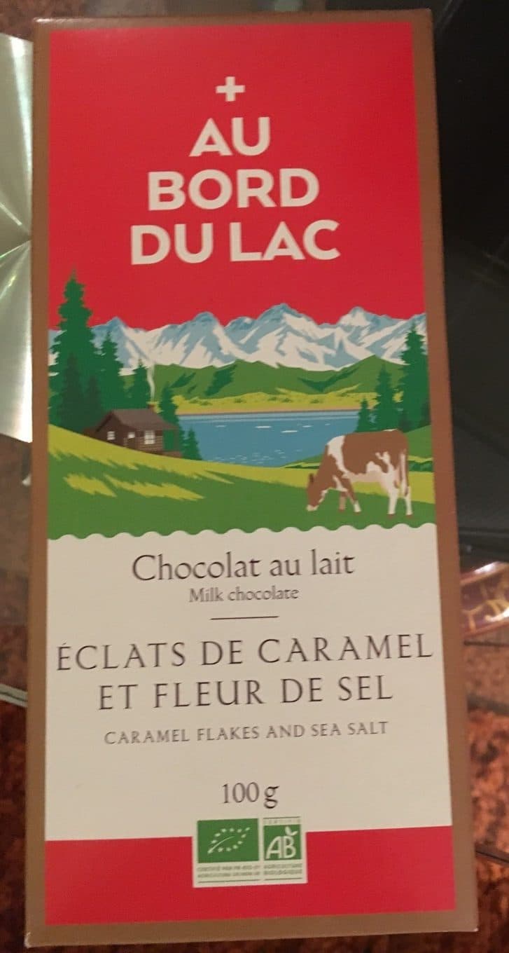 Au Bord Du Lac Chocolat au lait eclats de caramel et fleur de sel packshot