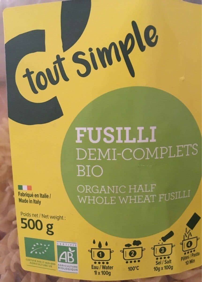 Les Mouettes D’arvor Fusilli demi-complets bio packshot