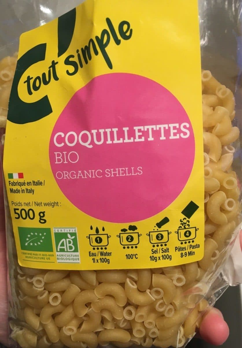 Open Food Facts Coquillettes Bio packshot