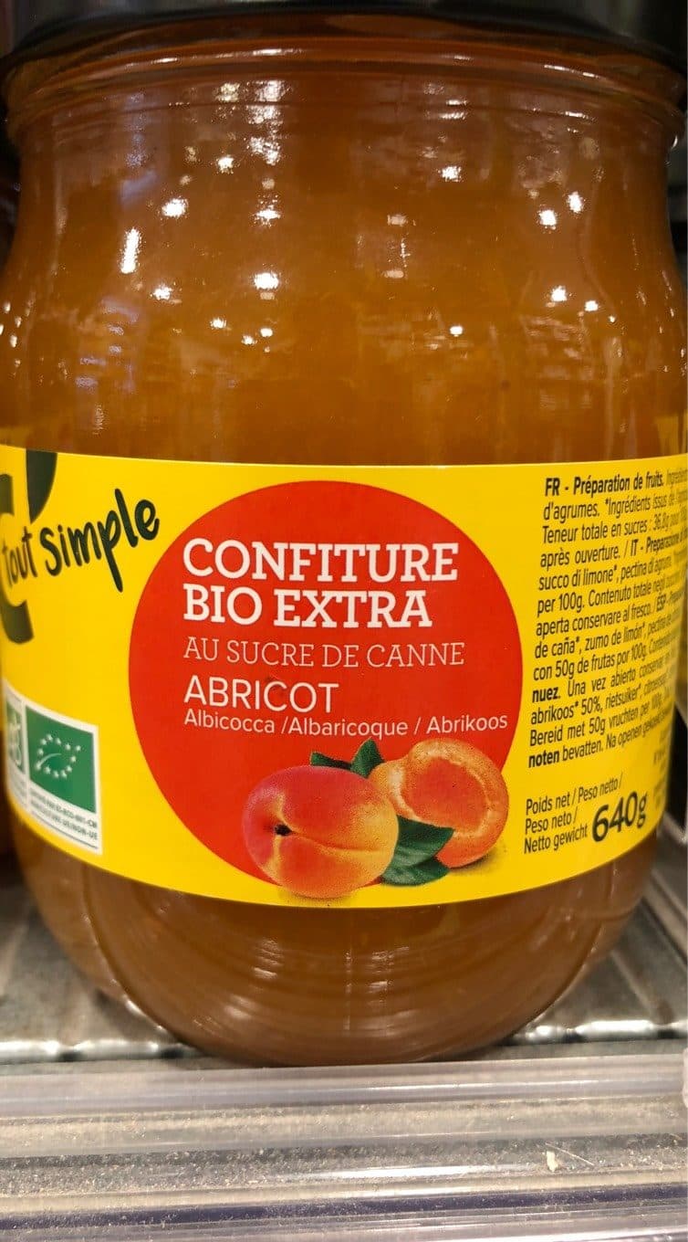 C Tout Simple Confiture Bio Extra abricots packshot