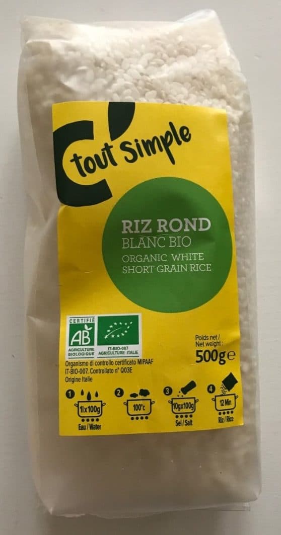 C tout simple Riz rond blanc bio packshot