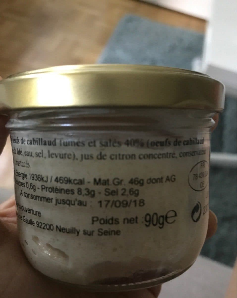 Open Food Facts Tarama blanc packshot