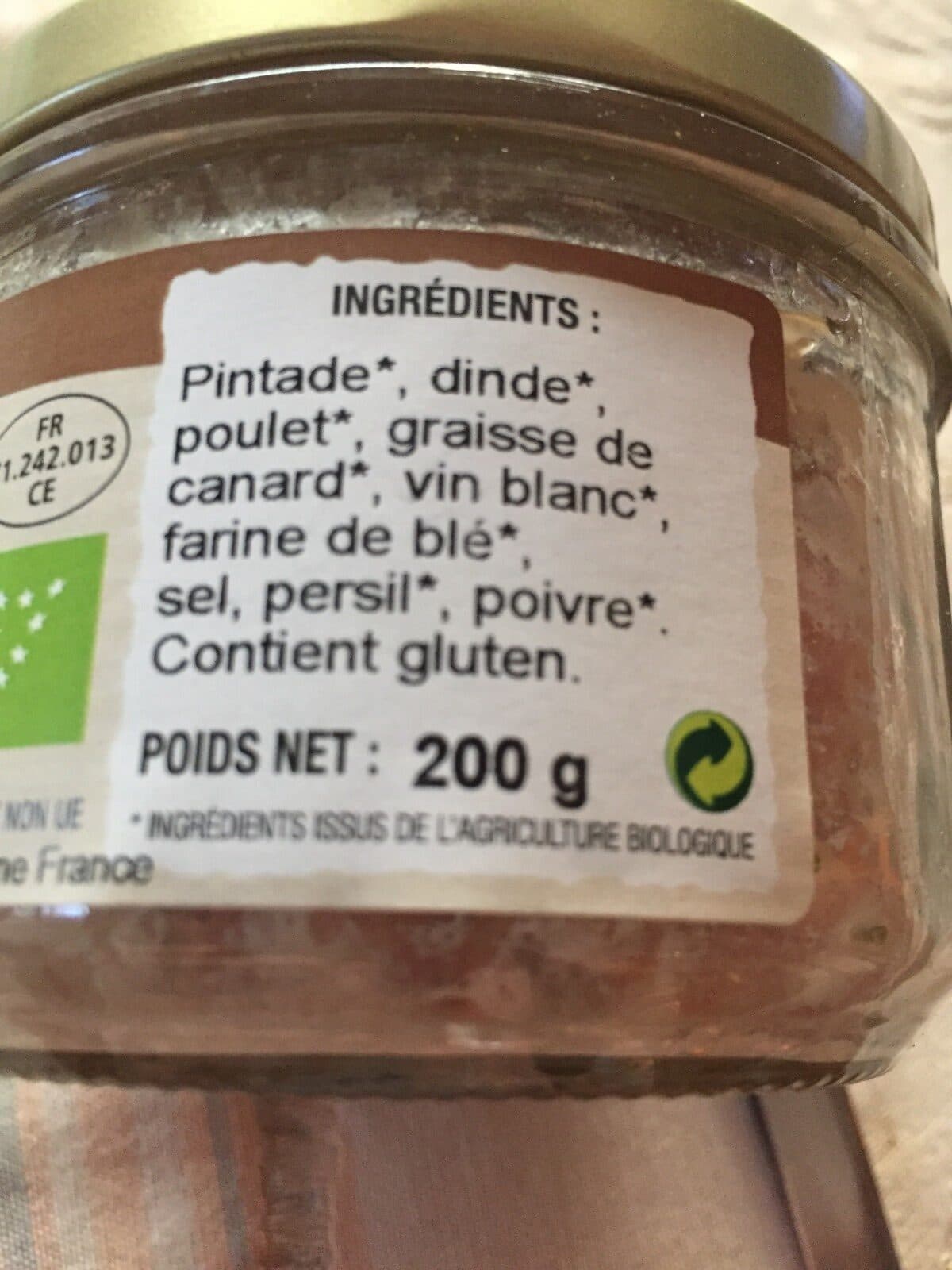 Open Food Facts Terrine aux 3 volailles packshot