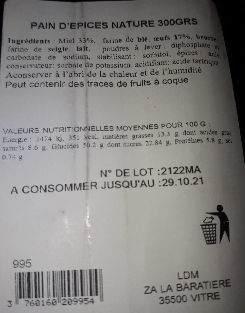 Biscuiterie Sainte-Anne Pain d'epices packshot