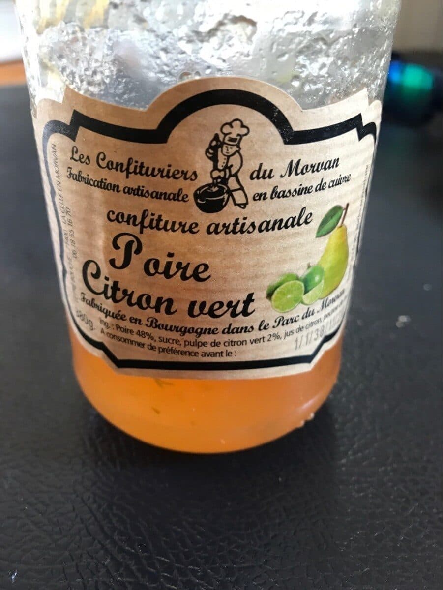Open Food Facts Confiture Poire citron vert packshot