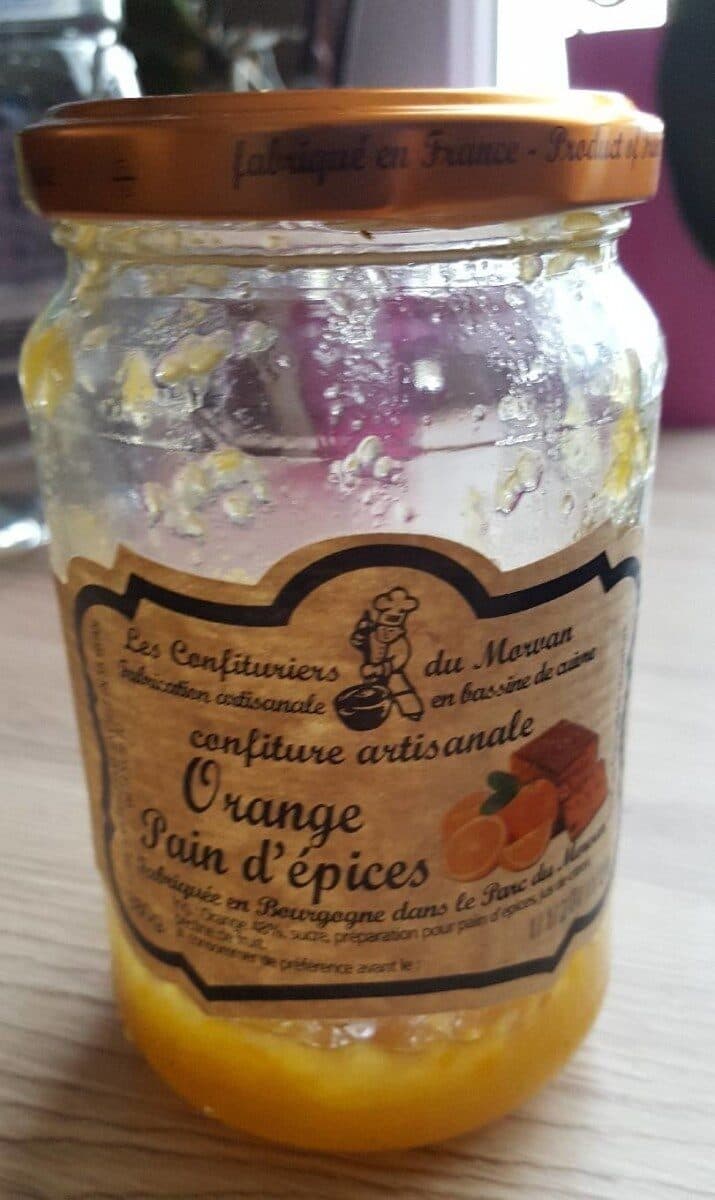 Open Food Facts Confiture artisanale Orange pain d'épices packshot