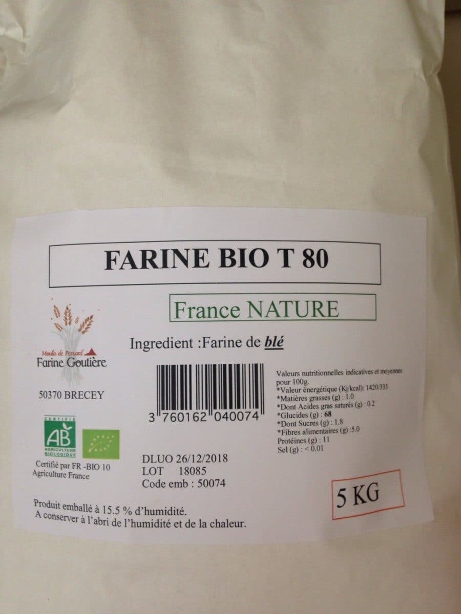 Farine Goutière Farine bio T80 packshot