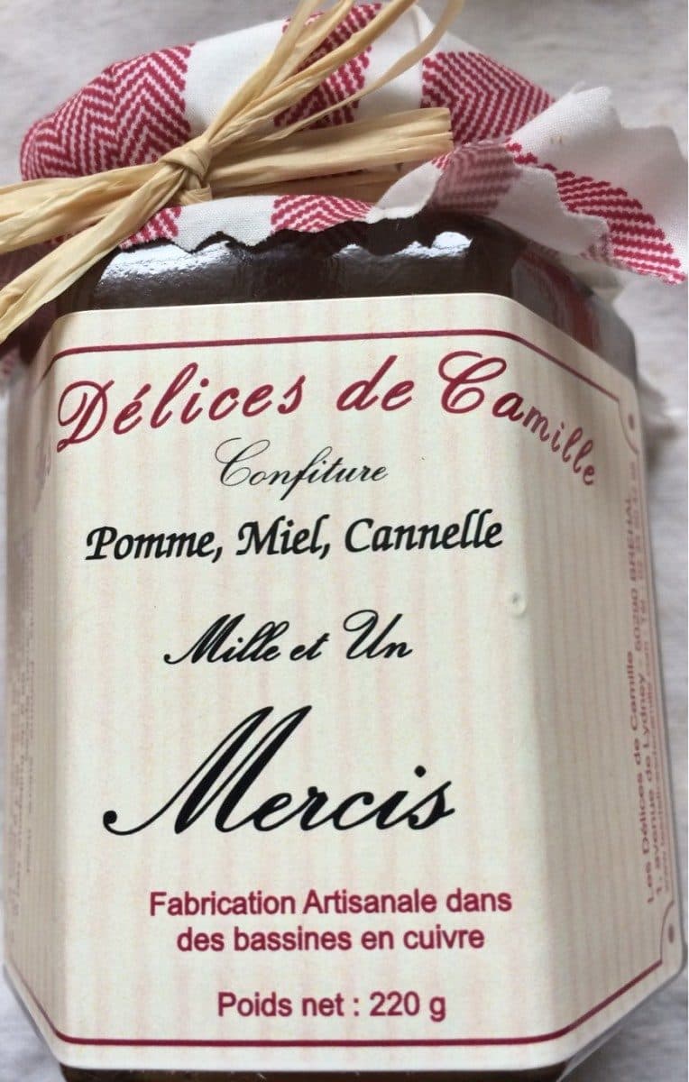 Délices de Camille Confiture pomme miel cannelle packshot
