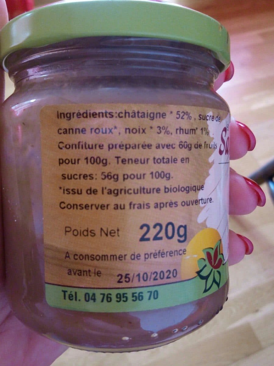 Open Food Facts Confiture de châtaigne, noix et rhum packshot