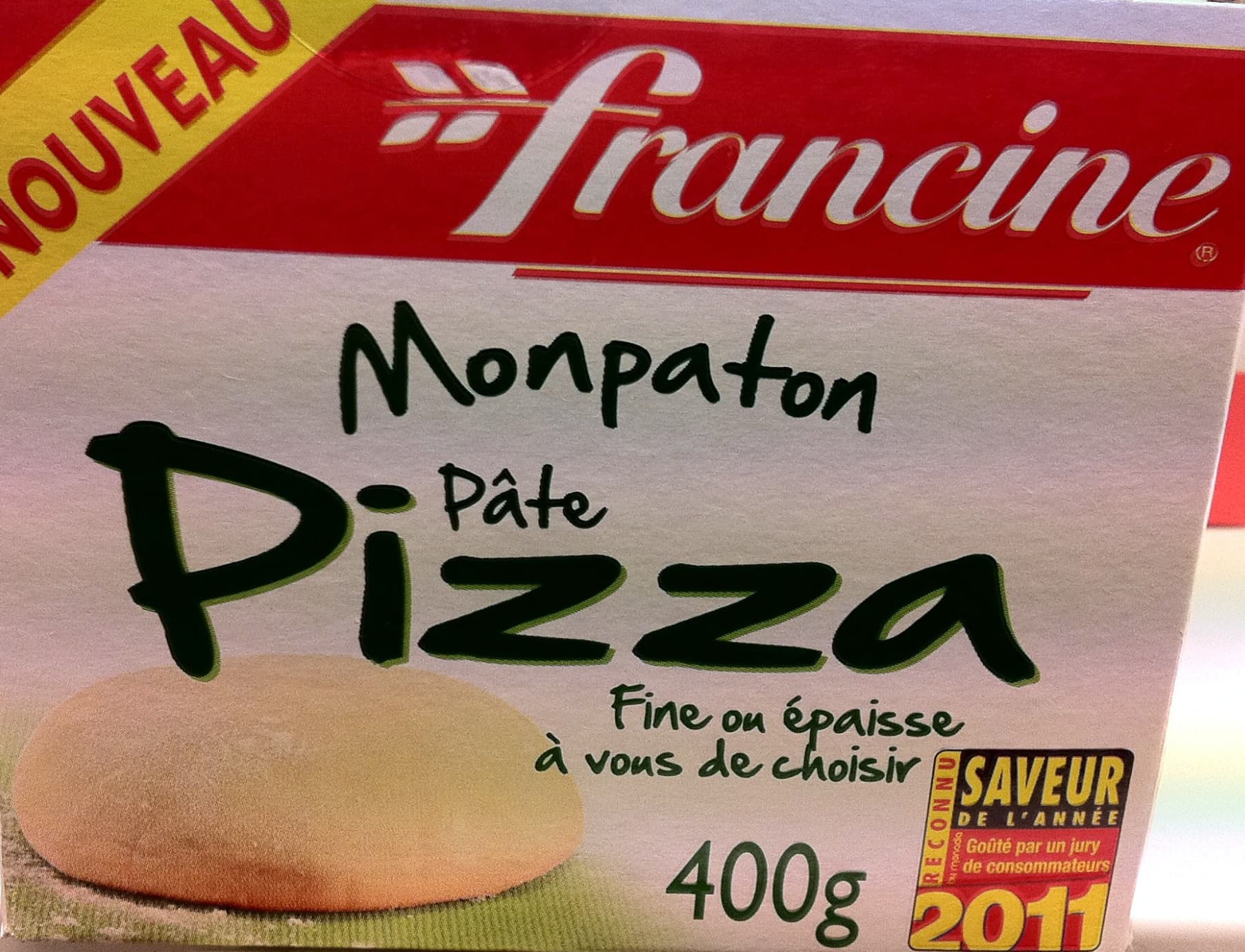 Francine Monpaton Pâte à pizza packshot