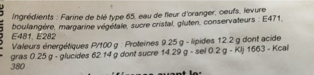 Open Food Facts fougasse d'aigues mortes du p'tit Joanin packshot