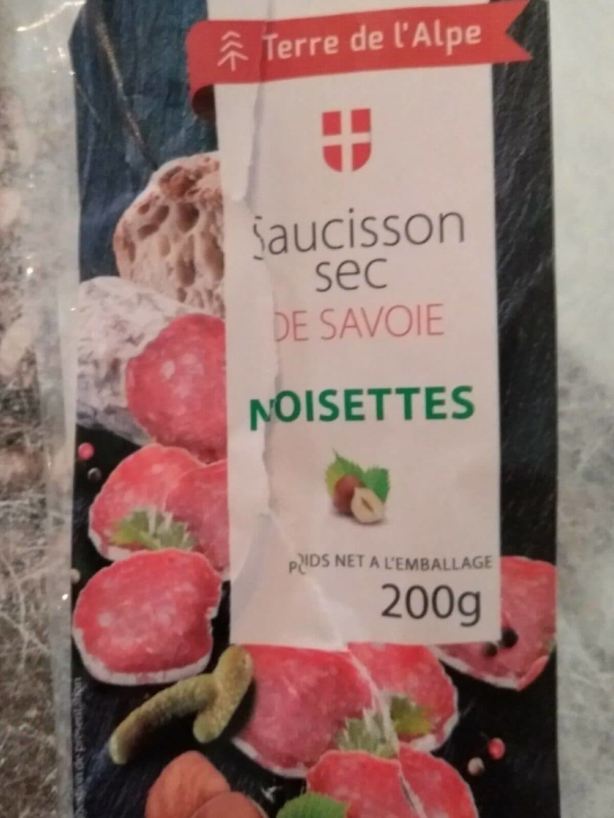Terre de l'Alpe Saucisson sec de Savoie noisettes packshot