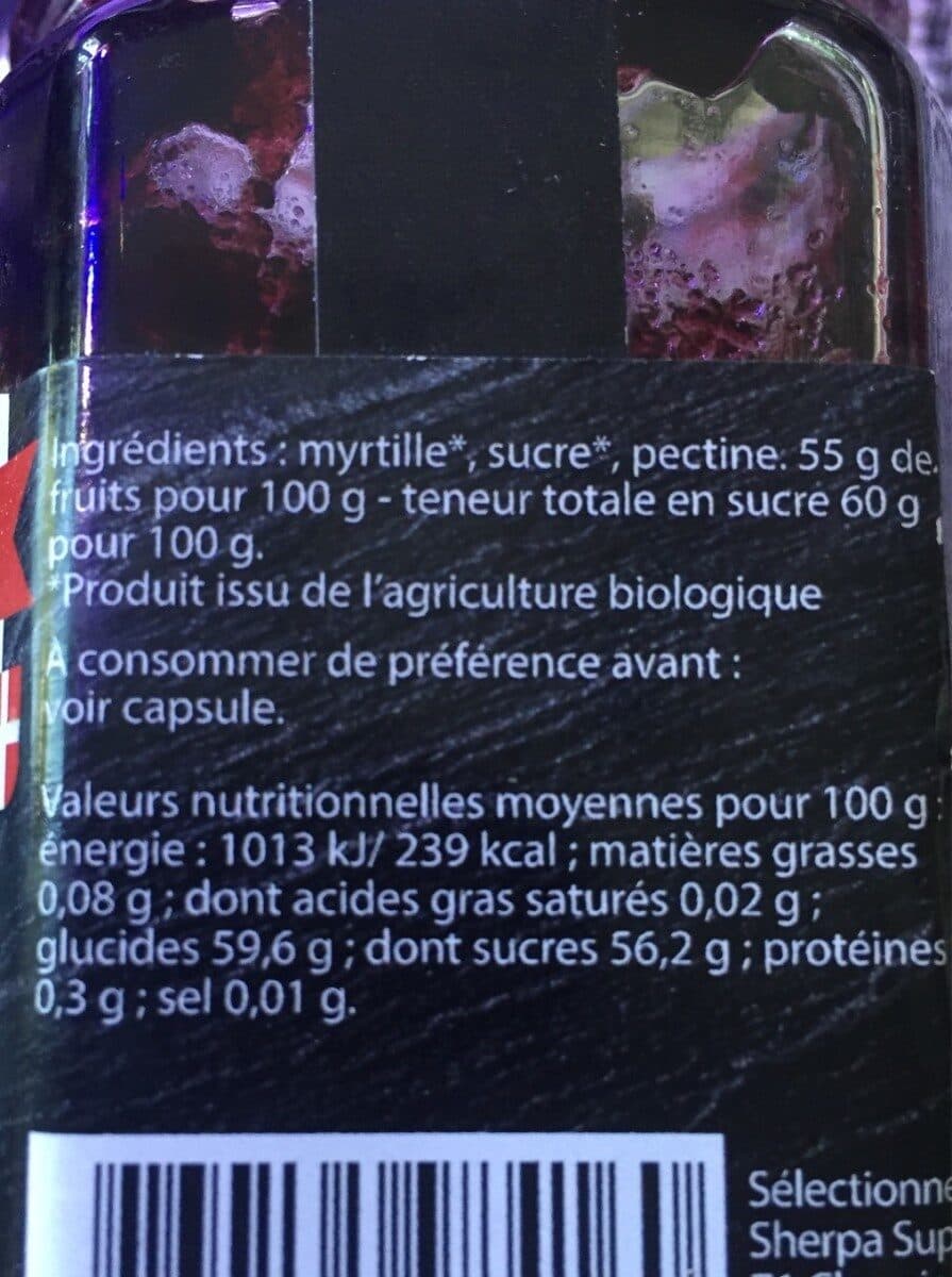 Terre De L'alple Confiture de Myrtilles packshot