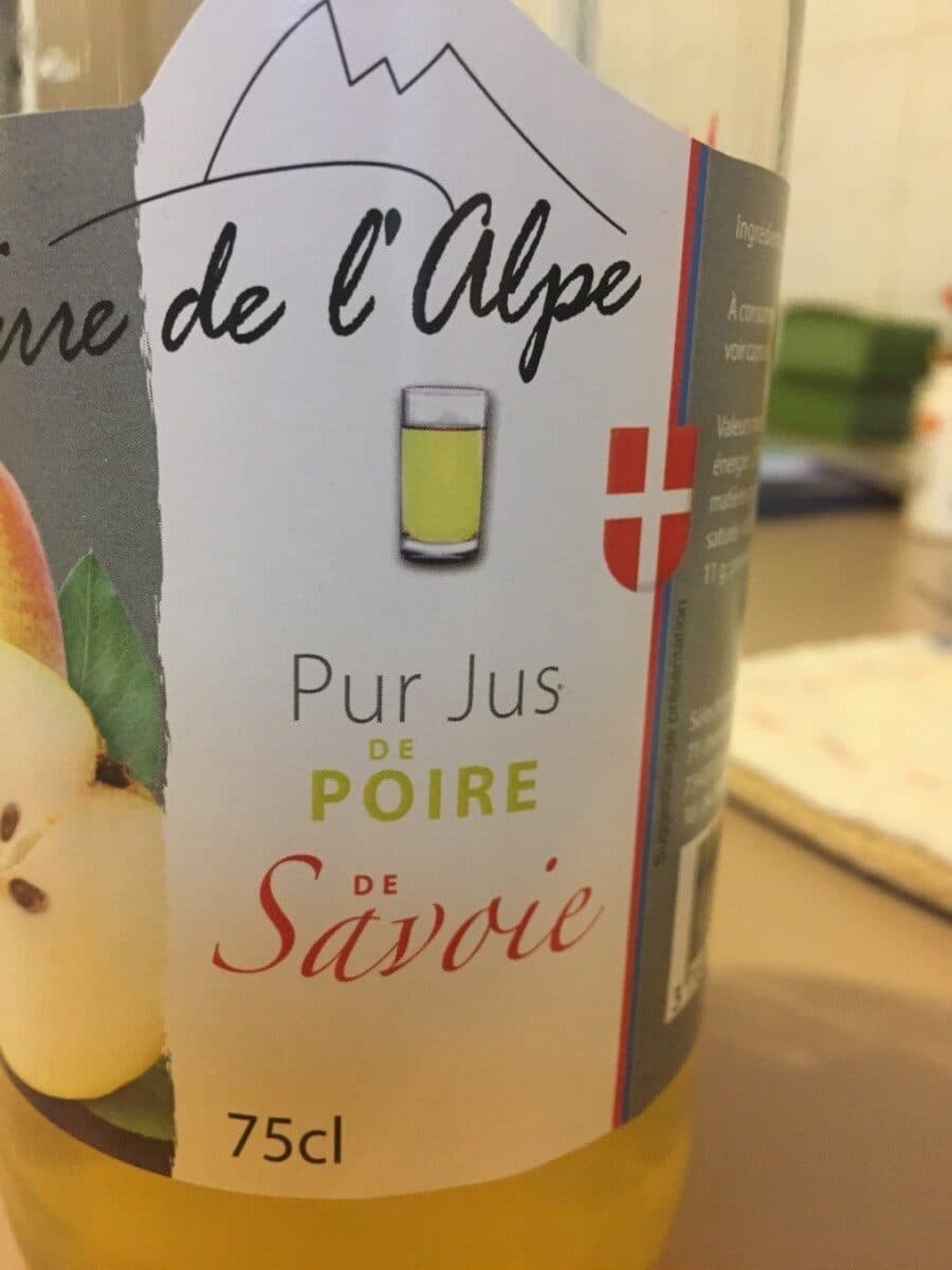 Terre De L'Alpe Pur jus de poire de Savoie packshot