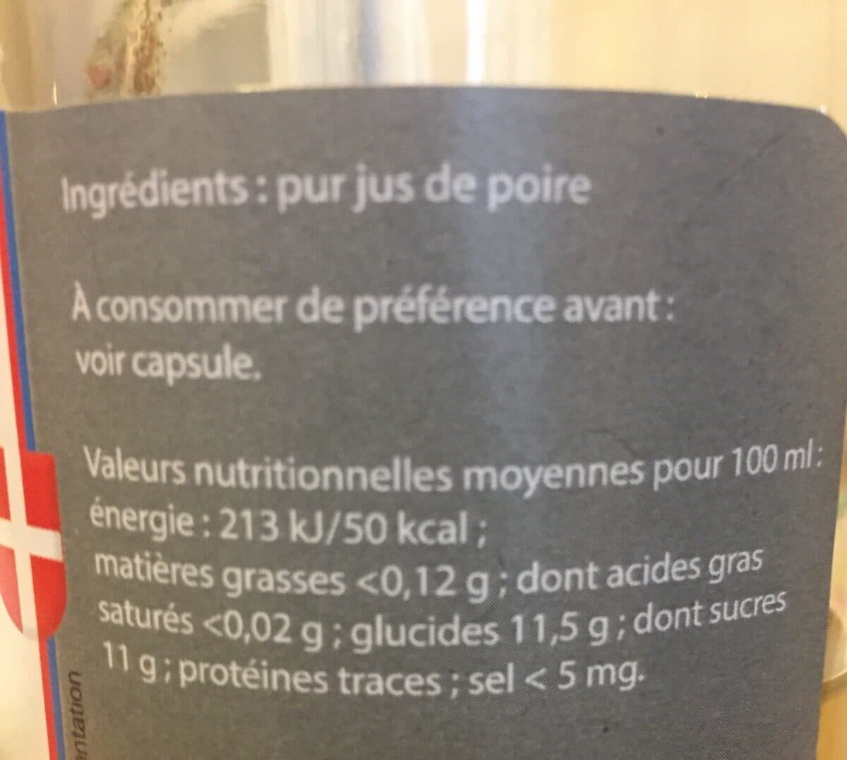 Terre De L'Alpe Pur jus de poire de Savoie packshot