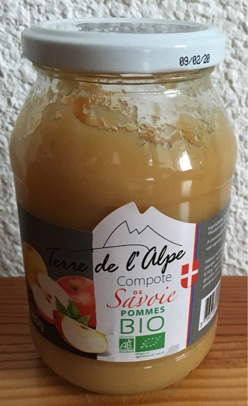 Terre de l'Alpe Compote de Savoie pommes Bio packshot