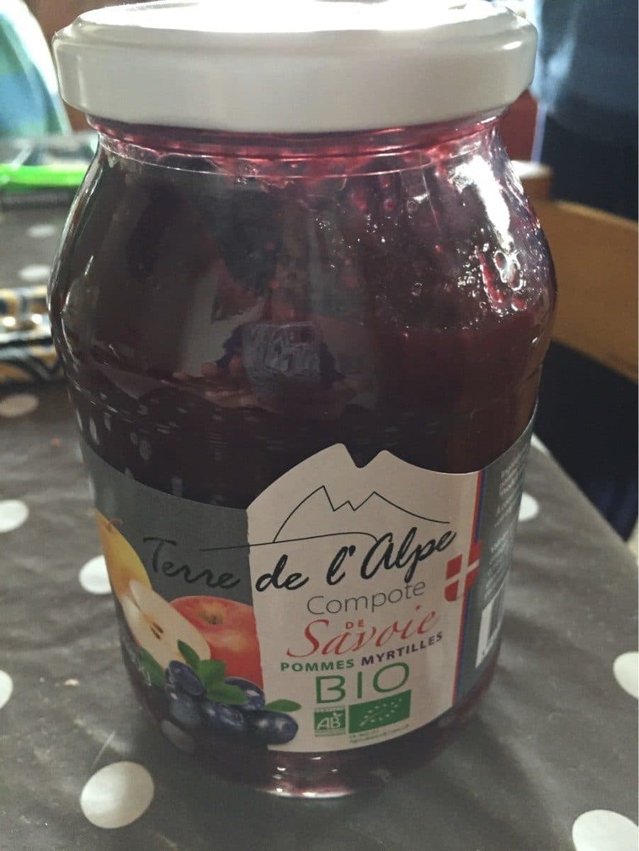 Terres de l'Alpe Compote de Savoie pommes myrtilles packshot
