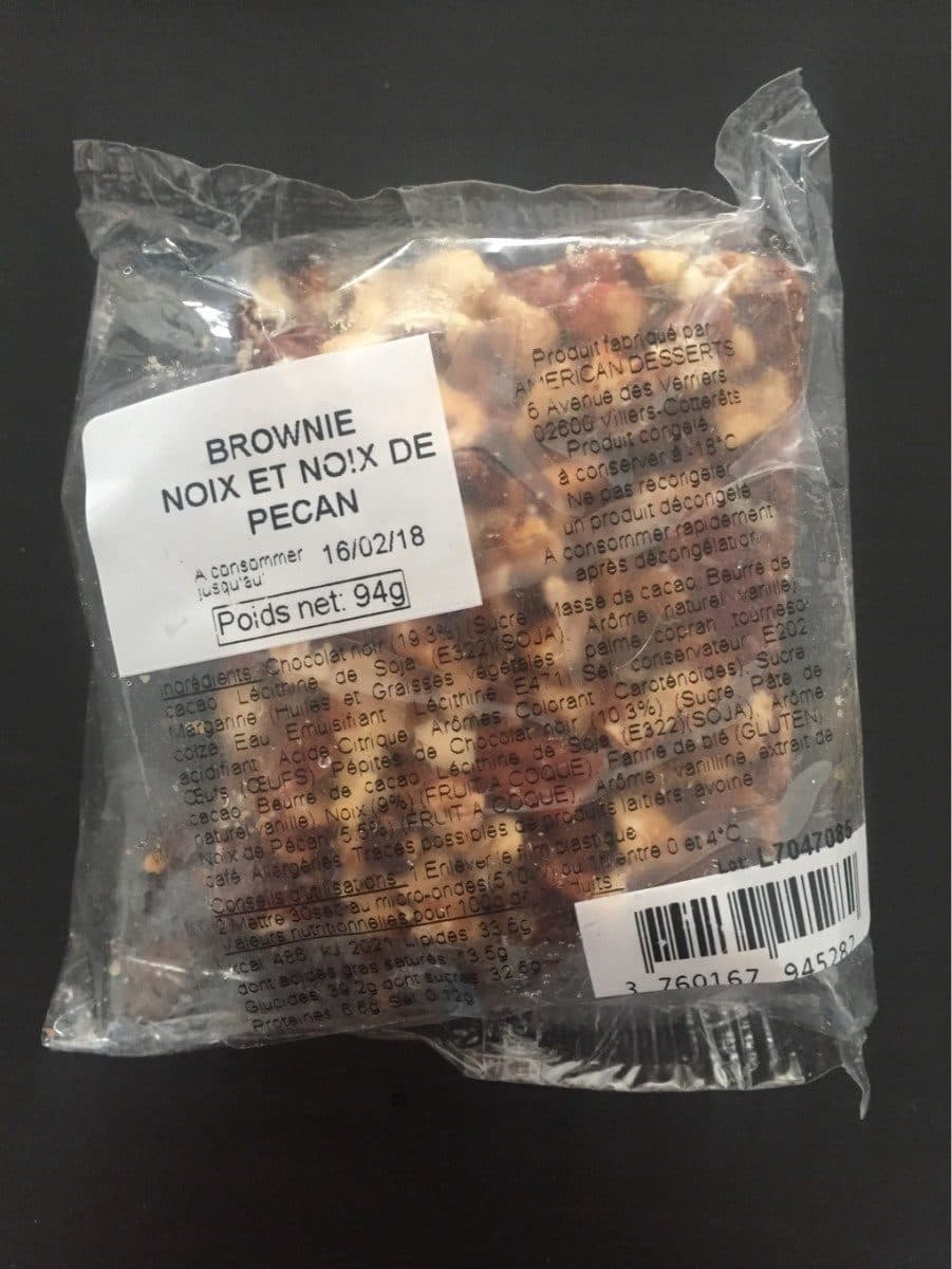 Open Food Facts Brownie noix et noix de pécan packshot