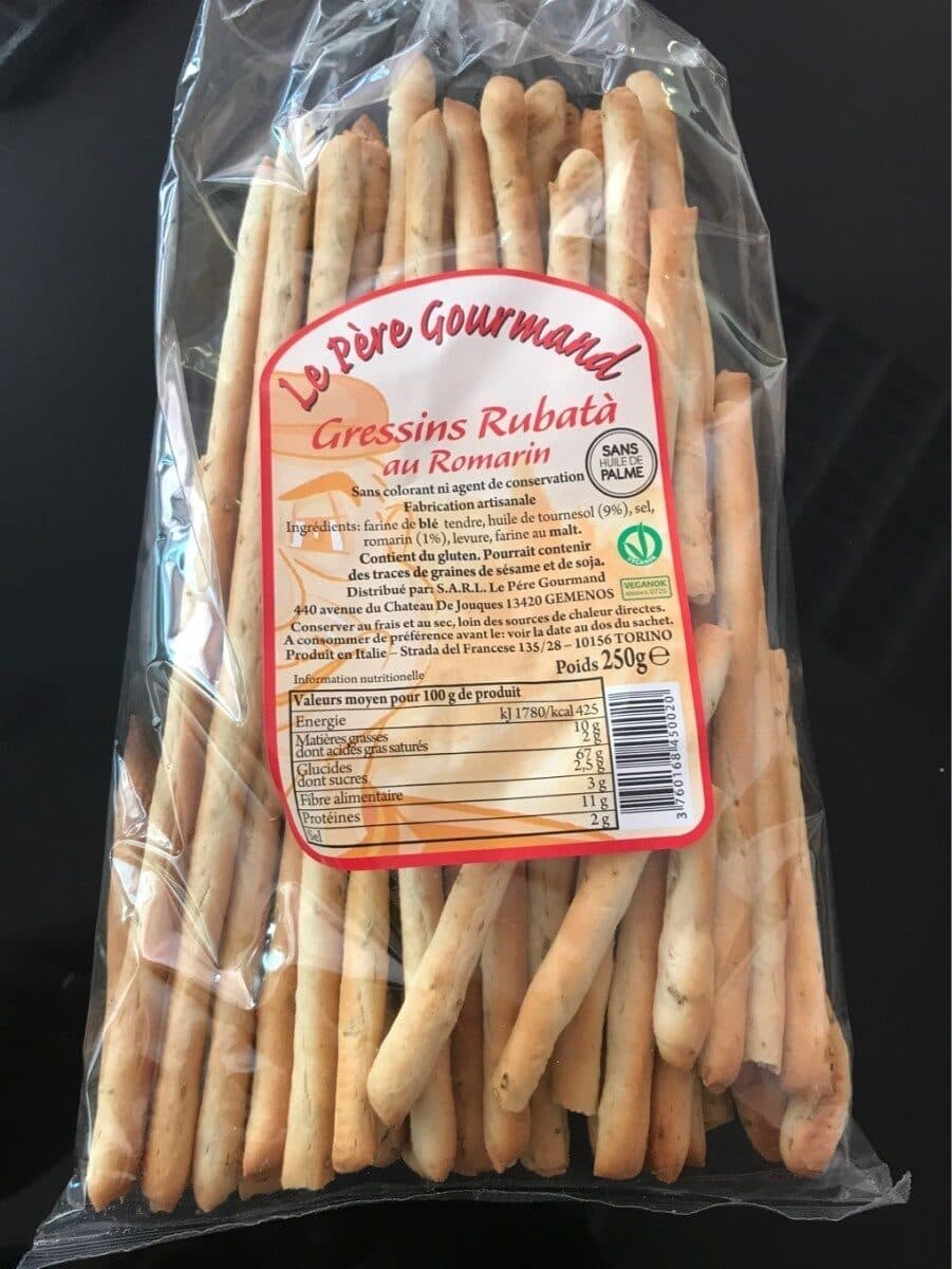 Le Père Gourmand Gressins Romarin packshot