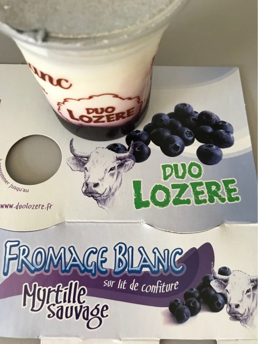 Duo Lozère Fromage Blanc sur Lit de Myrtille packshot