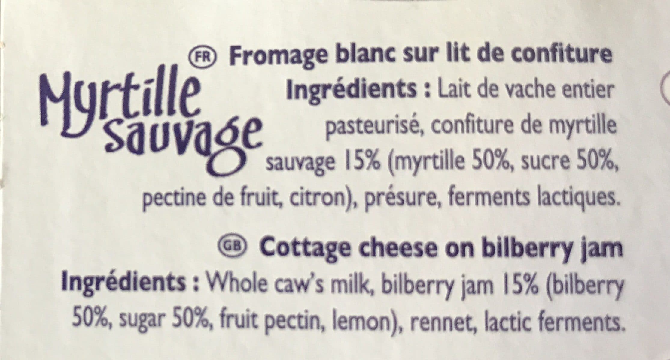 Duo Lozère Fromage Blanc sur Lit de Myrtille packshot