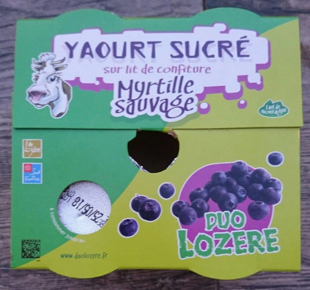 Duo Lozère Yaourt lit myrtille packshot