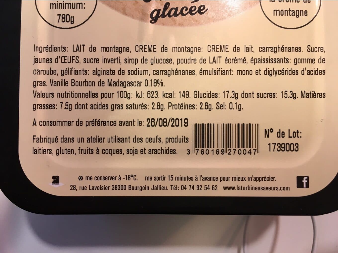Turbine a Saveurs Glace Vanille de Madagascar 1 L packshot