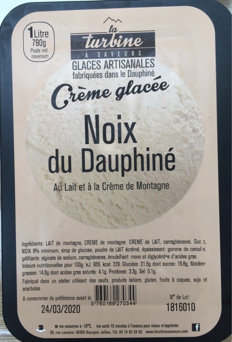 La Turbine à Saveurs Crème glacée Noix du Dauphiné packshot
